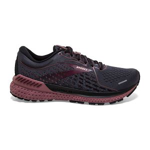 Brooks Adrenaline GTS 21 Road Running Shoes - Womens, Black/Brown | IE-LKS092865